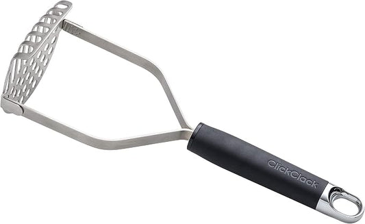 ClickClack Potato Masher, 10.5-Inch, Grey