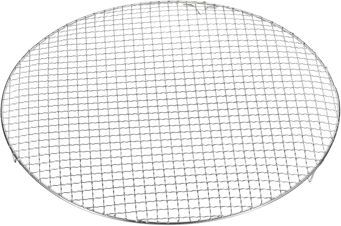 HARFINGTON Round Cooking Rack 17.7-inch Stainless Steel Cross Wire Barbecue Grill Net with 20mm Legs for Cooking Baking Steaming BBQ