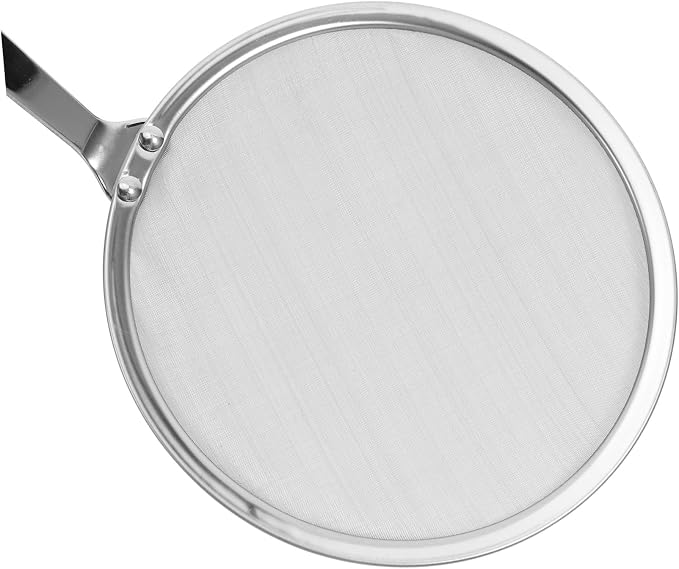 PRETYZOOM Kitchen Colander Ladle Hand Strainer Slotted Spoon Stainless Steel Oil Filter Spoon Cooking Strainer