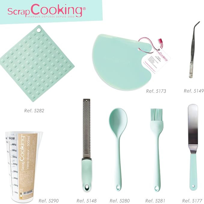 ScrapCooking 5148 Citrus Zester, Chocolate, Coconut, Cinnamon, Garlic, Ginger - Stainless Steel for Kitchen & Pastry - Lemon Zest, Orange