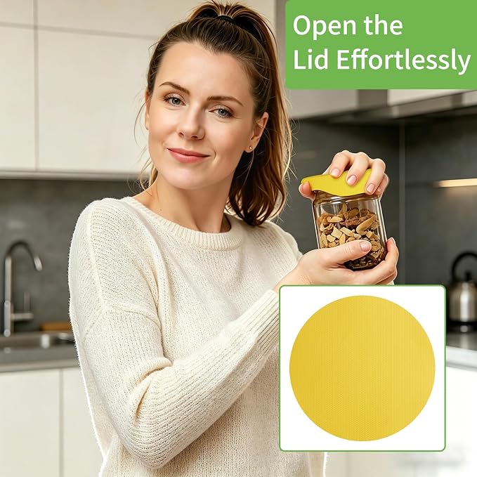 6 Pcs Jar Opener,Bottle Opener,Rubber Jar Openers for Seniors with Arthritis Weak Hands, Anti-Slip Gripper Pads for Bottles Cans Lids, Dual-Shape Kitchen Gadgets with Heat Insulation(6 Colors)