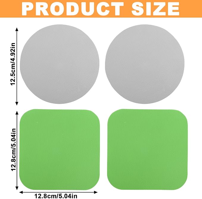 LUTER 4pcs Jar Opener Gripper Pad for Seniors with Weak Hands, Rubber | Multi-function Silicone Bottle Opener Lid Cap Rubber Gripper Pads Kitchen Coasters Gadgets, Green, Gray