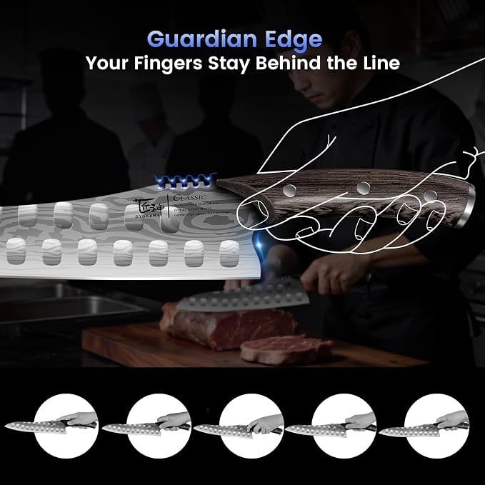 SYOKAMI Gyutou Chef Knife, 9.5 Inch Japanese Style Multi-purpose Kitchen Knife, Ultra Sharp Durable Professional-grade for Slicing, Chopping, Dicing, Ergonomic Anti-slip Handle, Trusted by chefs