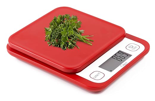 Ozeri® Garden and Kitchen Scale II with 420 Variable Graduation Technology® | Measures most delicate garden herbs and greens at 0.1 g for ingredients under 420 grams and 0.5 g for items over 420 grams