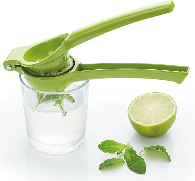 KitchenCraft Healthy Eating Handheld Lime Squeezer, Manual Citrus Juicer for Cooking Baking & Cocktail Making, 20 x 6.3cm, Green