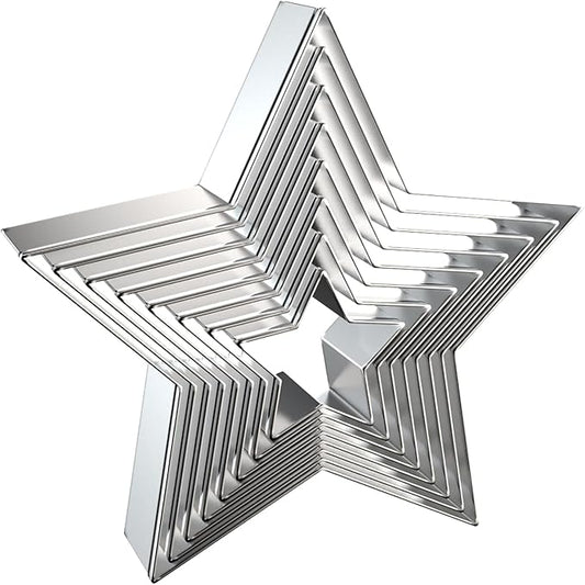 Star Cookie Cutter Set 8-Piece 1.5" to 5" by QAAQS