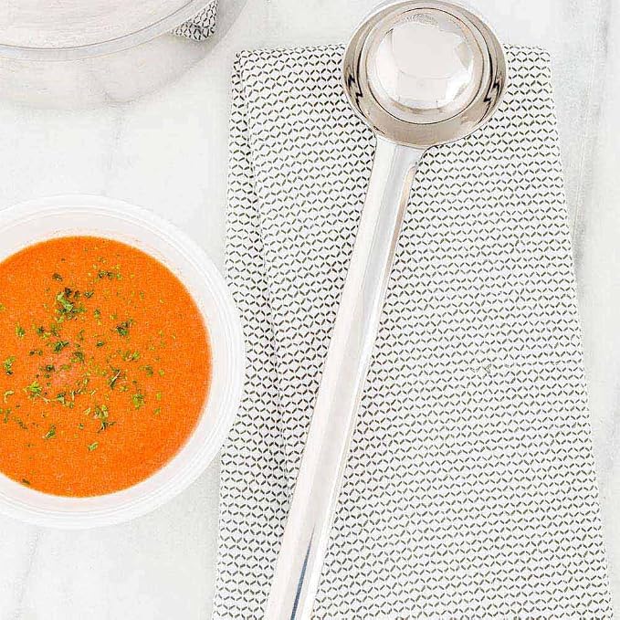 Restaurantware Met Lux 4 Ounce Portion Ladle 1 Multipurpose Portion Serving Spoon - Does Not Corrode Dishwashable Stainless Steel Portion Control Serving Utensil Premium