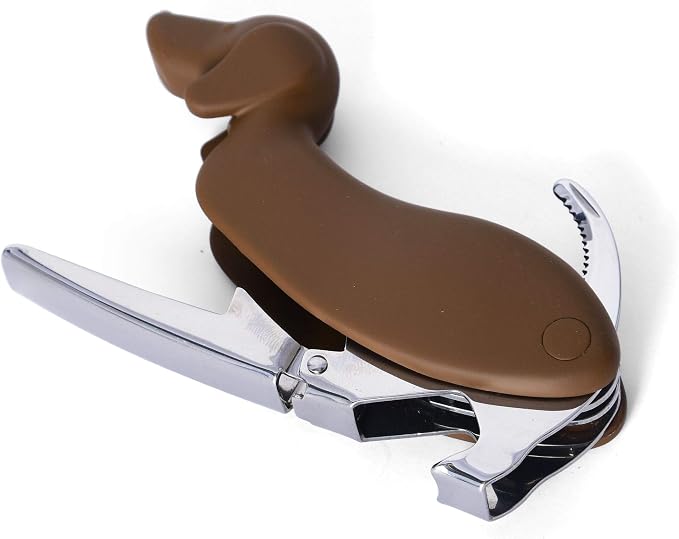 Genuine Fred WINER DOG Dachshund Dog Shaped Corkscrew, Brown