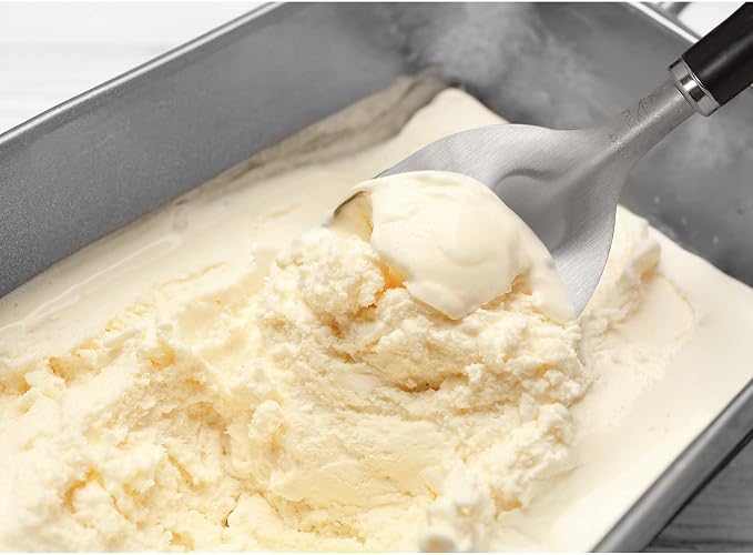 HIC Kitchen Classic Ice Cream Parlor Spade, Stainless Steel, Wide Flat Blade For Ice Cream Cakes Gelato Sorbet Frozen Yogurt, Set of 2