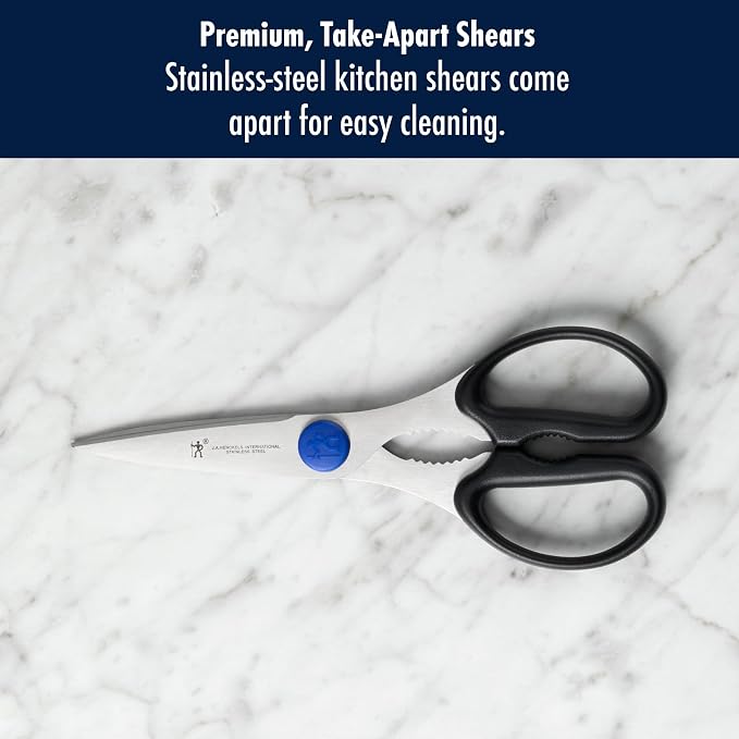 HENCKELS Heavy Duty Kitchen Shears that Come Apart, Dishwasher Safe, Black