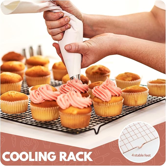 2 PCS Cooling Racks for Cooking and Baking, 15x10 Inches Stainless Steel Cooling Rack, Sheet Pan with Wire Rack for Baking Sheet, Bacon Rack Oven Safe Fits Jelly Roll Sheet Pan