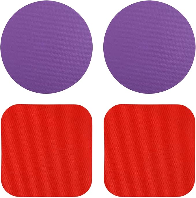 LUTER 4pcs Jar Opener Gripper Pad for Seniors with Weak Hands, Rubber | Multi-function Silicone Bottle Opener Lid Cap Rubber Gripper Pads Kitchen Coasters Gadgets Gadgets, Purple, Red