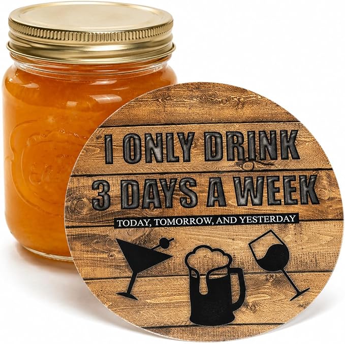 Andreas Silicone Jar Opener, Drink Week – 6.25" Non-Slip Lid Gripper & Garlic Peeler, Food and Dishwasher Safe, Multi-Use, Durable Silicone & Fabric, Made in the USA, JO-421