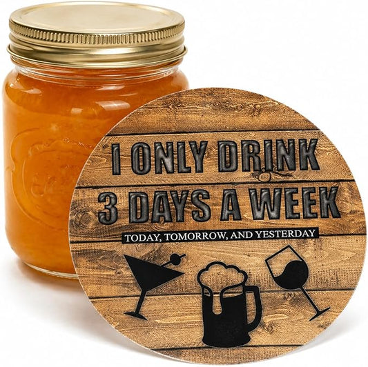 Andreas Silicone Jar Opener, Drink Week – 6.25" Non-Slip Lid Gripper & Garlic Peeler, Food and Dishwasher Safe, Multi-Use, Durable Silicone & Fabric, Made in the USA, JO-421