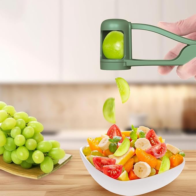 WhiteRhino Grape Cutter for Toddlers 1-3,Grape Slicer for Toddlers Grape Cutter Tool Cherry Tomato Strawberry Sandwich Cutter for Kids Lunch Accessories,Kitchen Gadget Grape Quarter