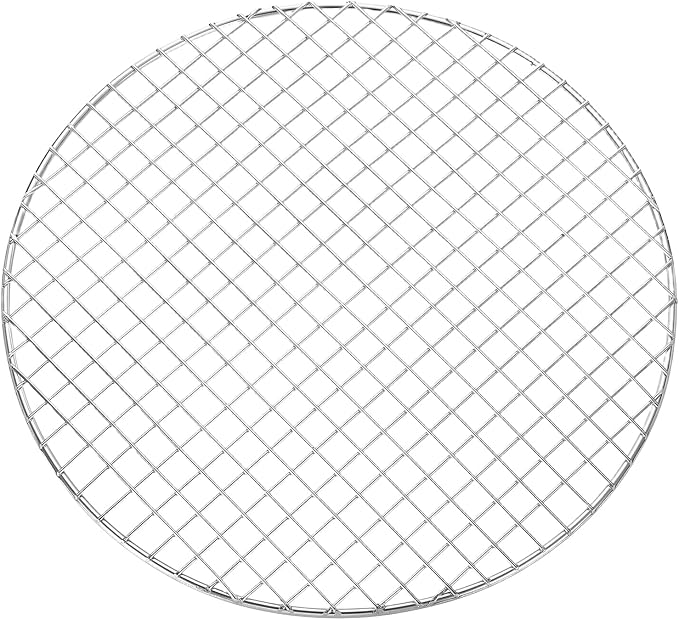uxcell Round Cooking Rack, Dia 12 Inch Stainless Steel Grill Grate Cross Wire Barbecue Grill for Cooking Baking Air Fryer Racks, Silver