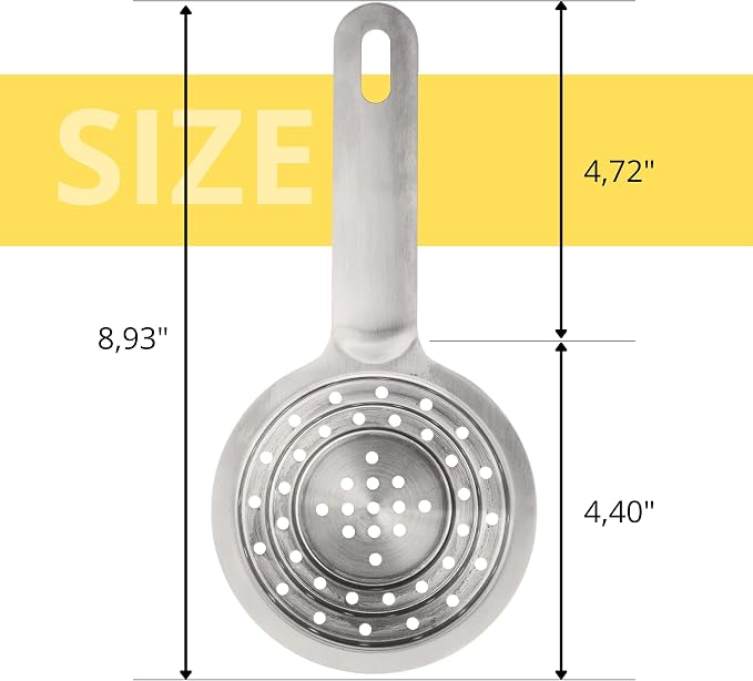 Universal Can Colander Stainless Steel – Small Multipurpose Food Grade for Large and Small Cans Vegetable Fruit Tuna Stainless Steel Strainer with Handle