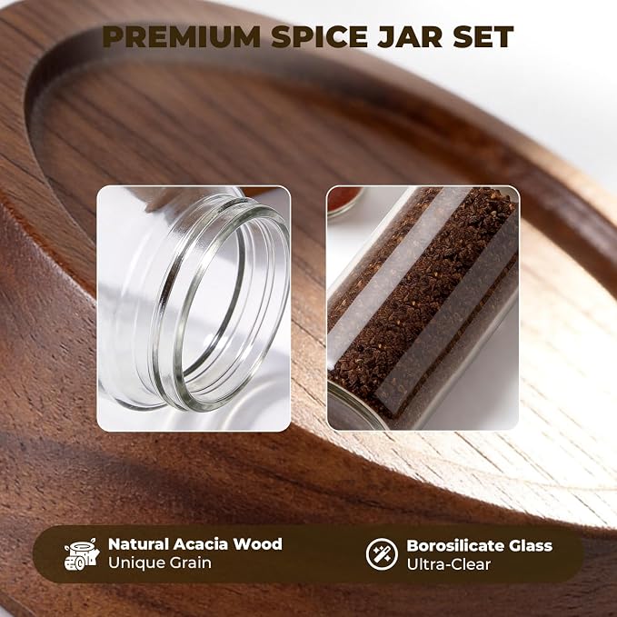6 Pack 13 oz Glass Jars with Airtight Lids - 15cm Tall Aesthetic Glass Canisters for Coffee Bar, Loose Leaf Tea, Sugar - Decorative Apothecary Jars for Bathroom Vanity Organizers