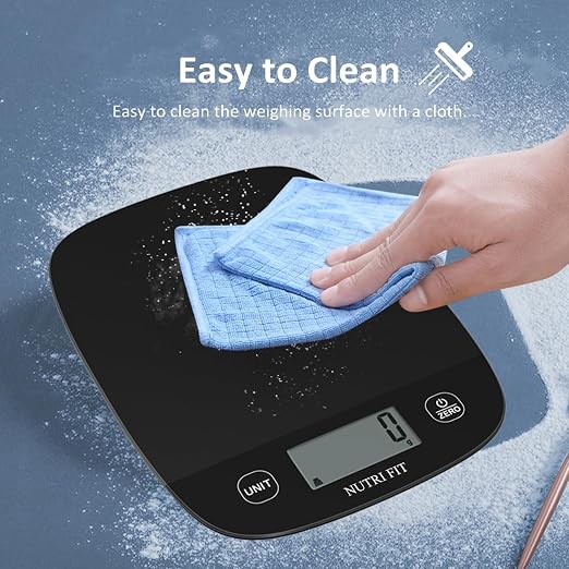 Food Scale Kitchen Scales Digital Weight Grams & Ounces Black | Ultra-Slim, Max 11lbs 0.1oz Precision, Smart Tare, Baking Cooking, Accurate for Weight Loss, Coffee, Keto Diet, Meal Prep