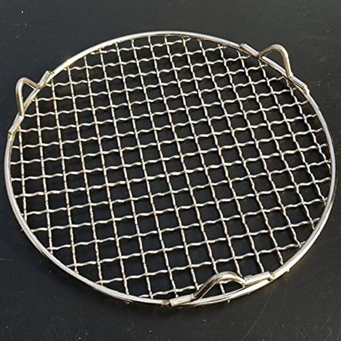 Round Cooling Rack Stainless Steel Cross Wire Barbecue Grill Net Racks with 3 Legs for Cooking Baking Steaming (11 inches)