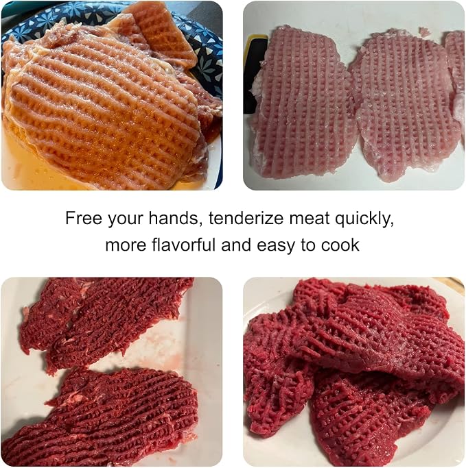 Meat Tenderizer Attachment for All KitchenAid Stand Mixers, Dishwasher Safe | Stainless Steel Rollers, Even Meat Tenderizing, Improved Marinade Absorption, Fits Boneless Meat up to 2 cm Thick