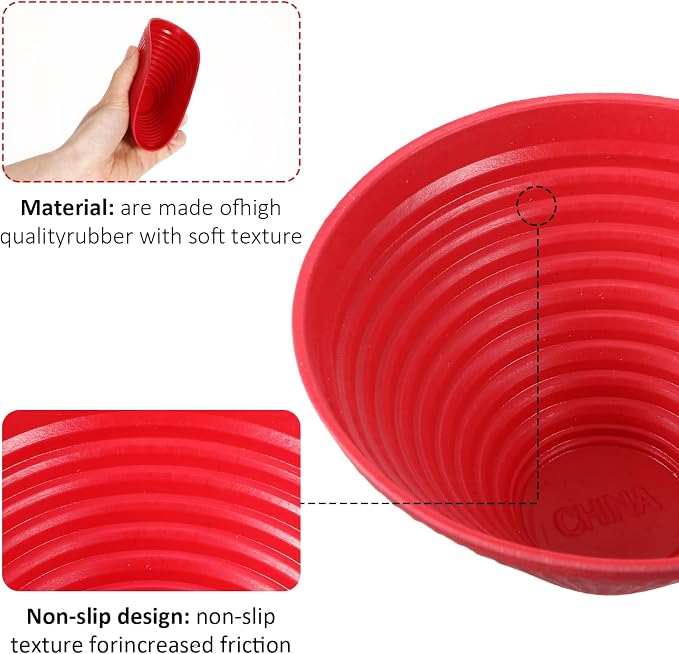 Gjinxi 3PCs Rubber Jar Openers, Multi-Function Bottle Opener Gripper Pad for Seniors with Arthritis Weak Hands, Non-Slip Jar Grippers for Easy Opening Jars, Kitchen Easy Top Opener Tool