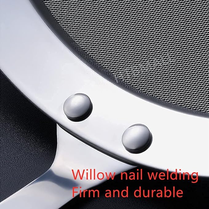 Skimmer Spoon, Stainless Steel Spider Strainer Skimmer Spoon Grease Fine Mesh Strainer Skimmers Spoons for Cooking Frying Skimming Grease, Foam and Gravy