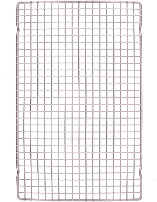 CHEFMADE Baking and Cooling Rack, 16.3-Inch Non-Stick Bold-Grid Design Rectangle Wire Rack for Oven Baking (Champagne Gold)