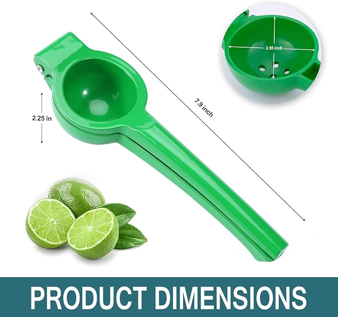 Y-ME Manual Juicer Citrus Lemon Squeezer, Fruit Juicer Lime Press Metal, Professional Hand Juicer Kitchen Tool（Lime)