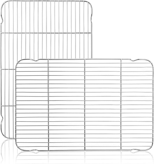 Herogo Large Cooling Rack Set of 2, 18.9" x 12.6" Stainless Steel Baking Racks for Oven | Rust-resistant & Heavy-duty, Oven & Dishwasher Safe, Baking Cooking Wire Rack, for Cookie Bread Bacon