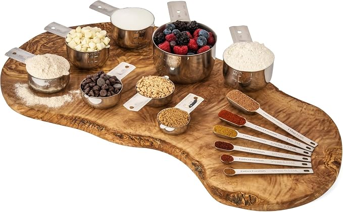 Hudson Essentials Stainless Steel Measuring Cups and Spoons Set (15 Piece Set)