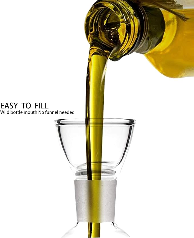 31ounce/900ml Olive Oil Dispenser Oil Bottle Glass with No Drip Bottle Spout