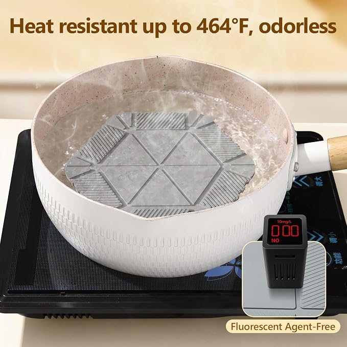 Magnetic Silicone Trivet & Pot Holder, Kitchen Heat Resistant Mat | Trivets for Hot Dishes, Hot Pots & Pans, Non-Slip Hot Pads for Countertops & Dining Table & Oven, Jar Opener & Spoon Rest