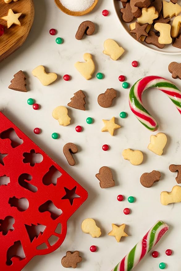 Decora, 0255235 Mini Milk CupCookies Cookie Cutter, Ideal for Making 22 Mini Christmas Cookies, to Sink into Milk to Make Christmas Breakfast Unique