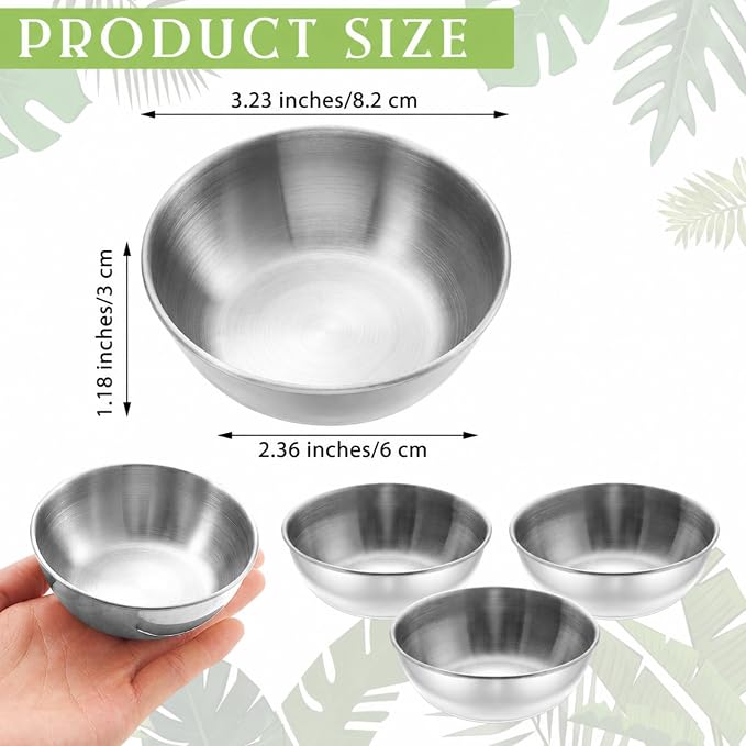 Teenyyou DIY Face Mask Mixing Bowl Stainless Steel Esthetician Facial Mask Bowl Facial Small Mixing Esthetician Supplies for Lady Women Skincare Home Salon Cosmetic Beauty(3.23 Inch,Silver,1 Pcs)
