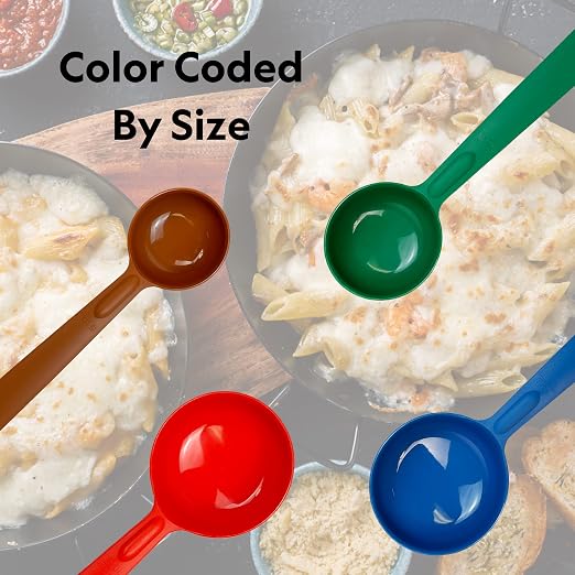 Rite-Size 3 oz. Solid Round Circle Server Portion Utensil, Copolymer Plastic Heat Resistant Professional Cooking Tool, Brown