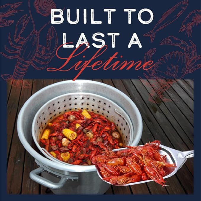 CONCORD Stainless Steel One Piece Crawfish Jambalaya Pot Spoon Stirrer. Great for Seafood, Lobster, Crab, Cajun, and Low Country Boils. (42")
