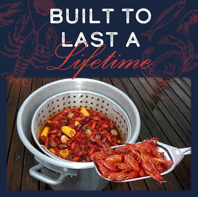 CONCORD Stainless Steel One Piece Crawfish Jambalaya Pot Spoon Stirrer. Great for Seafood, Lobster, Crab, Cajun, and Low Country Boils. (36")