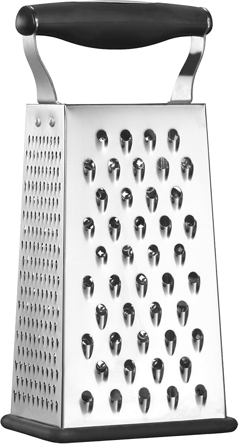 Cuisinart Boxed Grater, Black, One Size, CTG-00-BG & Mesh Strainers, 3 Pack Set, CTG-00-3MS Silver