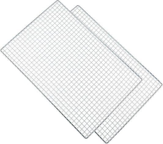 Roasting Racks, 2 Pcs 11.8 Inch x 7.9 Inch Stainless Steel Grill Racks Grid Net for Baking and Cooling of Barbeque in Oven, Party, Dinning and Outdoors (2, 11.8 inch x 7.9 inch)