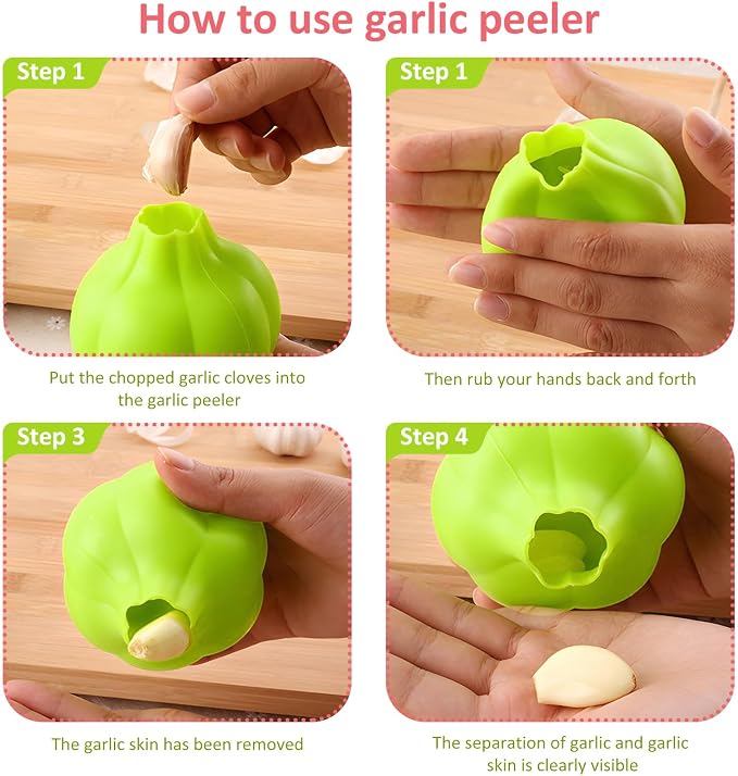 2 pieces set Silicone garlic peeler Garlic press; garlic crusher; garlic cutter; garlic mincer; garlic chopper; garlic masher; silicone tube roller peel garlic
