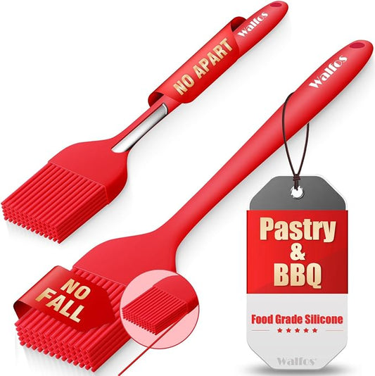 Walfos Silicone Basting Pastry Brush, 600°F Heat Resistant for BBQ Grill Baking Kitchen Cooking, BPA Free and Dishwasher safe