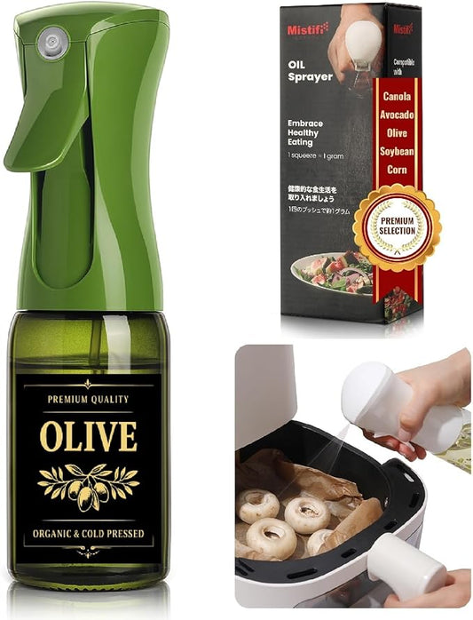 Mistifi Oil Sprayer for Cooking, 150ml Glass Olive Oil Sprayer, Fine Mist Spray Bottle for Air Fryer, Nonstick Frying, Salad, BBQ, Refillable Kitchen Oil Spray (PS64202)