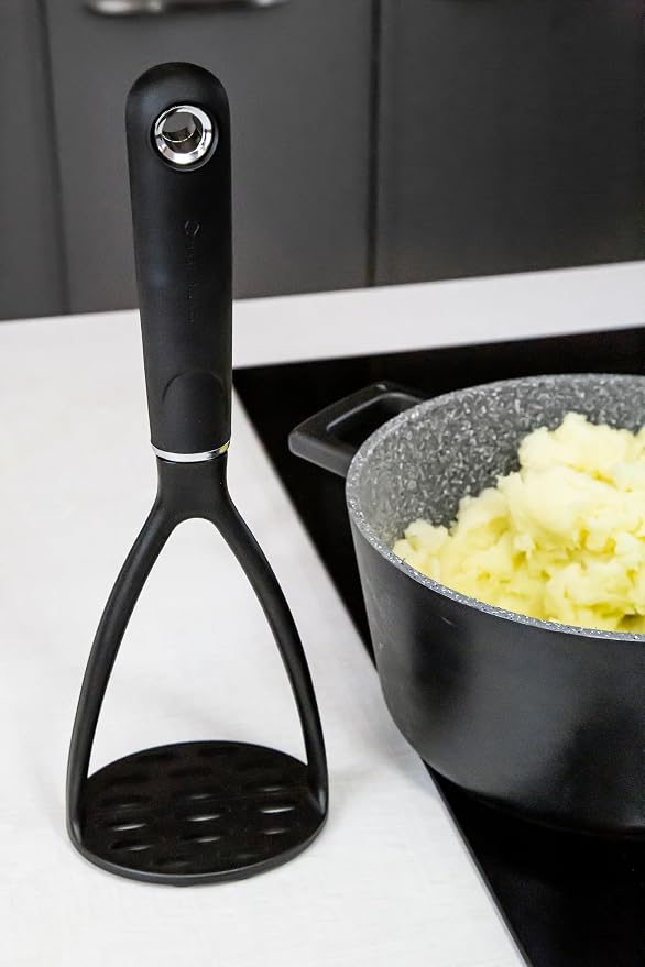 MasterClass Potato Masher with Soft Grip Handle, Non Stick Safe Nylon, 34 cm