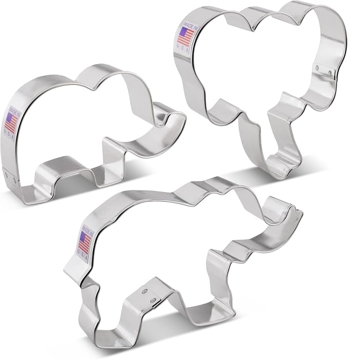 Ann Clark Elephant Cookie Cutters 3-Pc. Set Made in the USA