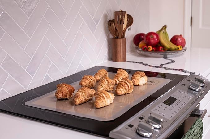 Silicone Baking Mats - 3/4 Size Cookie Sheets for Baking, Pack of 3, Gray | Oven Safe, Non-Stick Silicone Baking Sheet Liner, Perfect For Baking Macarons Cookies, Pastries & Cakes, 13.5 x 19.5 inches