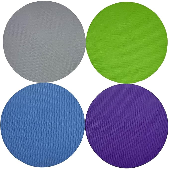 4 Pack Rubber Jar Opener Grippers, 4.9 Inch Round Bottle Opener, Jar Opener for Seniors with Arthritis (Blue,Grey,Green,Purple)