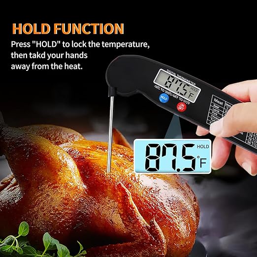 OnniOne Infrared Thermometer Gun, Laser Temperature Gun -58℉~1022℉, Instant Read Meat Thermometer with Magnet & Hold Function, Ambient and Internal Temperature Cooking Set, Grilling Gifts for Men Dad