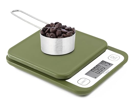 Ozeri® Garden and Kitchen Scale II with 420 Variable Graduation Technology® | Measures most delicate garden herbs and greens at 0.1 g for ingredients under 420 grams and 0.5 g for items over 420 grams