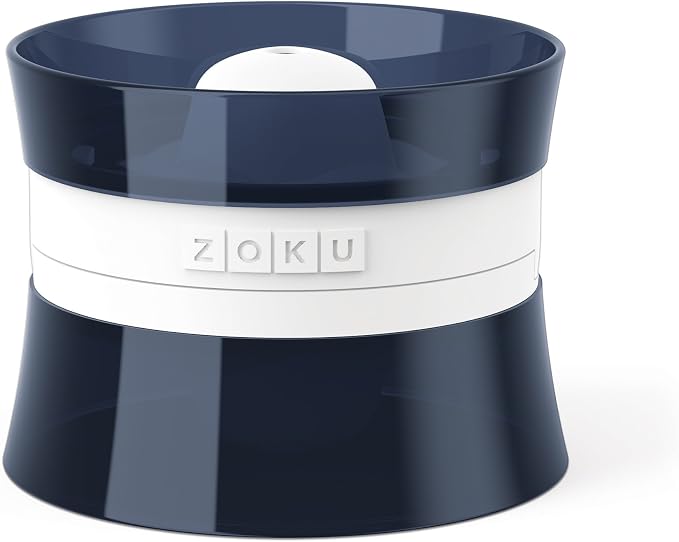 ZOKU Silicone Jack Ice Molds, Set of 2 Stackable Jack-Shaped Ice Molds, Keep Drinks Colder Longer with Less Dilution, Easy-Release, BPA and Phthalate-Free, Slate Blue